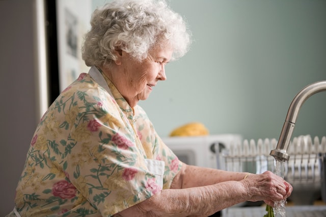 Woman Washing Vegetables