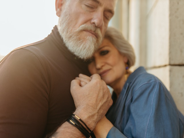 Senior Couple Holding Hands