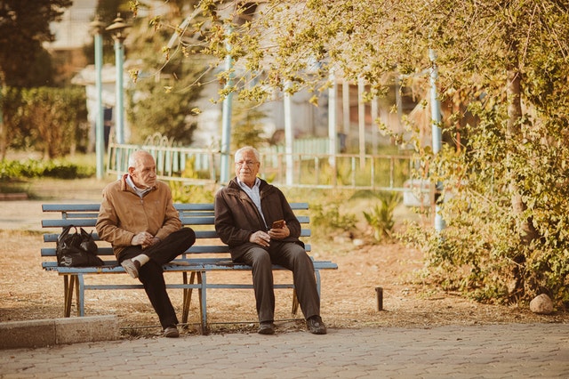 Seniors on a Park Bench